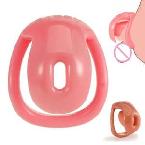 Leichter Atmungsaktiver Keuschheitskäfig mit 4 Penisringen, Invertierter Schwanzkäfig, SM-Sexspielzeug für Erwachsene, Negatives Schloss, Sklaven-Bondage-Käfig - Product Image 1