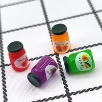 1:12 miniatura supermercato resina charms giocattolo casa delle bambole bambino cucina in miniatura fingere di giocare accessori marmellata in miniatura