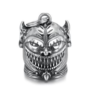 Pendentif Thème Yunnique en Acier Inoxydable, Forme Visage, Breloque Cloche Rétro, Cadeau Unisexe - Product Image 1