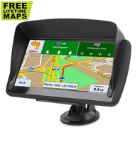 Système de navigation GPS portable pour camion 7 pouces, localisateur de voiture, navigateur, carte gratuite, affichage de la carte en 3D