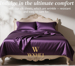 Sábana de cama plana de seda con múltiples opciones de color de lujo de alto grado para dormir bien - Product Image 4