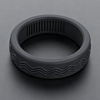 Bague de mariage en silicone personnalisée pour hommes Bagues de mariage en caoutchouc métallique de 8mm à un prix abordable