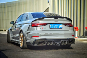 ชุดเสริมกันชนหน้าคาร์บอนไฟเบอร์ สำหรับ Audi RS3 รุ่นใหม่ ZNDR พร้อมลิ้นกันชนหน้าและดิฟฟิวเซอร์ สปอยเลอร์ ปี 2017-2024 - Product Image 4