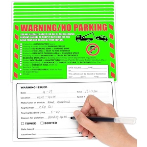 Calcomanías de advertencia de estacionamiento ilegal resistentes a la intemperie, adhesivo resistente a los rayos UV y difícil de quitar para el control de estacionamientos al aire libre - Product Image 3
