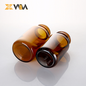 Customized Brown Glass Capsule Bottle Transparent Glass Pharmaceutical <b>Packaging</b> For Health Products With Screw Cap - Product Image 3