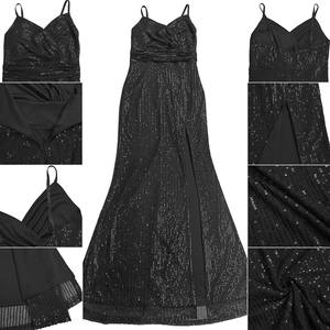 16276 #   Gaun Mewah untuk Wanita Gaun Malam Seksi V-neck Tanpa Lengan Belahan Tali Spaghetti Gaun Pesta Payet Gaun <span class=keywords><strong>Prom</strong></span> Wanita - Product Image 6