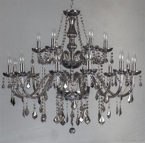 Lustre LED rond moderne en acier inoxydable et cristal, hauteur réglable, base d'ampoule E26, pour salon, salle à manger, hôtel, centre commercial, AC - Product Image 4