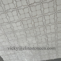 Bahan Bangunan Marmer dengan Desain Bunga Logam, Inlay Lantai Waterjet, Mosaik Batu untuk Dinding Hotel dan Villa