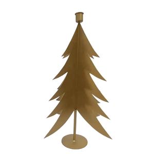 Wholesale Bulk Stunning Brass Colored Metal Iron <b>Tree</b> Shape <b>Candle</b> Stand For <b>Christmas</b> Decor Handmade Customized - Product Image 1