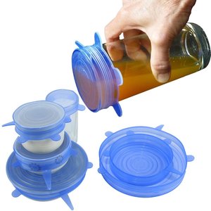 Tapas de Silicona Reutilizables para Almacenamiento de Alimentos, Tapas Redondas Flexibles de Silicona para Recipientes, Mantienen los Alimentos Frescos - Product Image 5