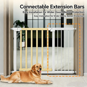 Barrière <span class=keywords><strong>de</strong></span> sécurité <span class=keywords><strong>pour</strong></span> <span class=keywords><strong>chien</strong></span> <span class=keywords><strong>extensible</strong></span> et modulable à fixation par pression, installation sans perçage, barrière verticale réglable <span class=keywords><strong>pour</strong></span> escalier, porte <span class=keywords><strong>pour</strong></span> animaux <span class=keywords><strong>de</strong></span> compagnie - Product Image 1