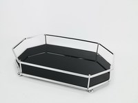 Panier de rangement multifonctionnel en verre pour salle de bain et salon