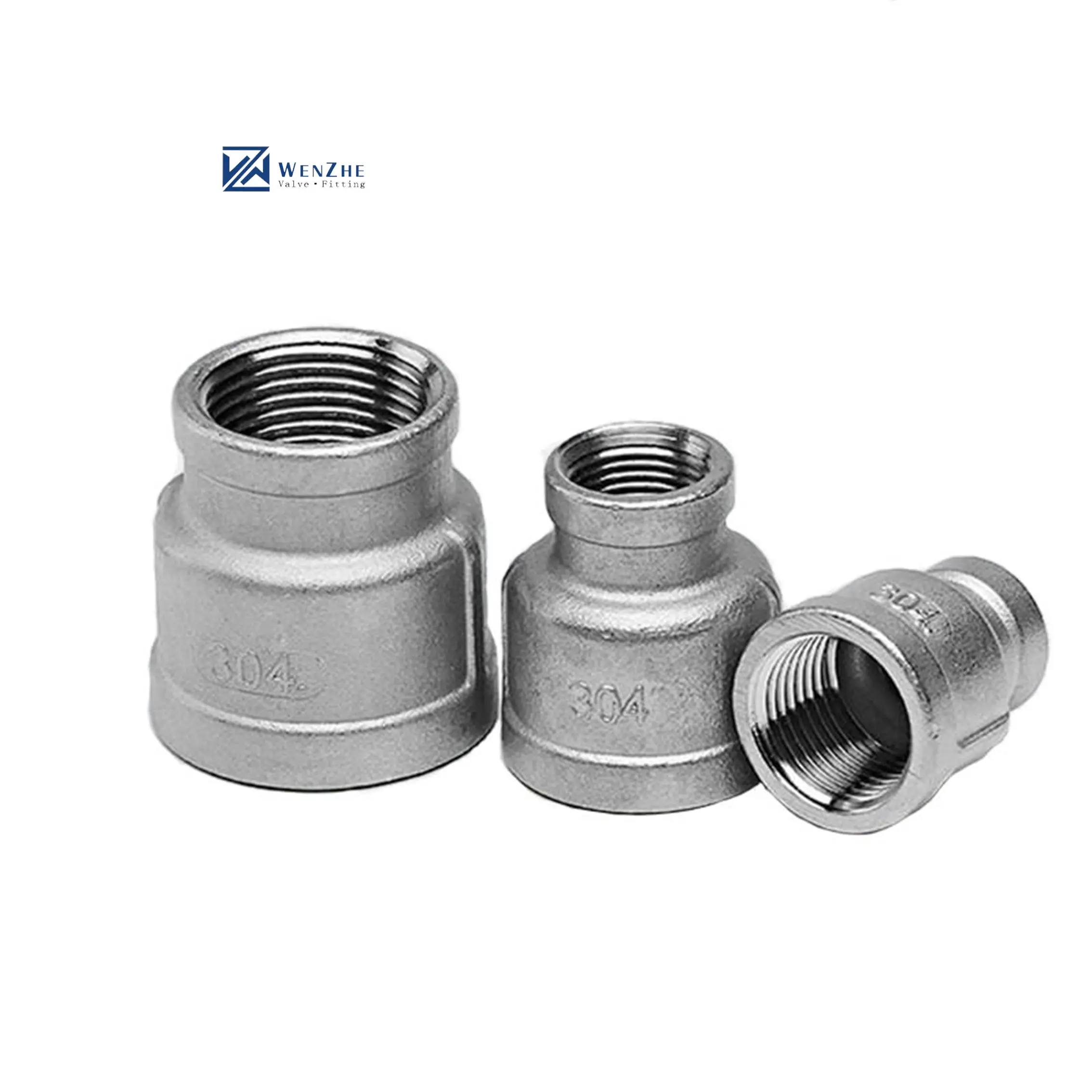 Stainless Steel 304 316 Galvanized Black Pipe Fitting Npt Threaded Pipe Coupling Fittings Red Socket Reducer