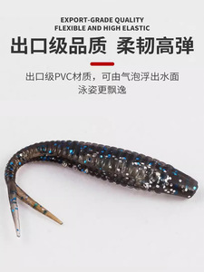 เหยื่อปลอม Palmer PVC แบบหางงอ วัสดุพลาสติกนิ่ม สำหรับตกปลาผิวน้ำ ขนาด <span class=keywords><strong>3</strong></span>.5 ซม. 5 ซม. 7 ซม. ใช้ได้ทั้งน้ำเค็มและน้ำจืด  แอคชั่นเหมือนจริง - Product Image 5