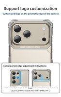 Coque de téléphone transparente 1,5 mm pour iPhone 17 Pro Max, protection antichoc avec coins renforcés en TPU et coque rigide en acrylique pour iPhone 16 Pro 15 14 Plus