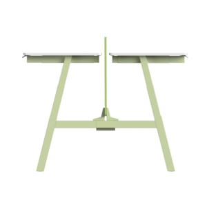 <span class=keywords><strong>Bureau</strong></span> électrique moderne à hauteur réglable pour 2 personnes <span class=keywords><strong>dos</strong></span> à <span class=keywords><strong>dos</strong></span> assis support de câble panneau MDF usage commercial 5 ans - Product Image 2