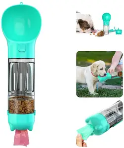 Bouteille d'eau portable anti-fuite de qualité alimentaire pour l'extérieur, bouteille d'alimentation pour chien de 300ML avec distributeur de nourriture