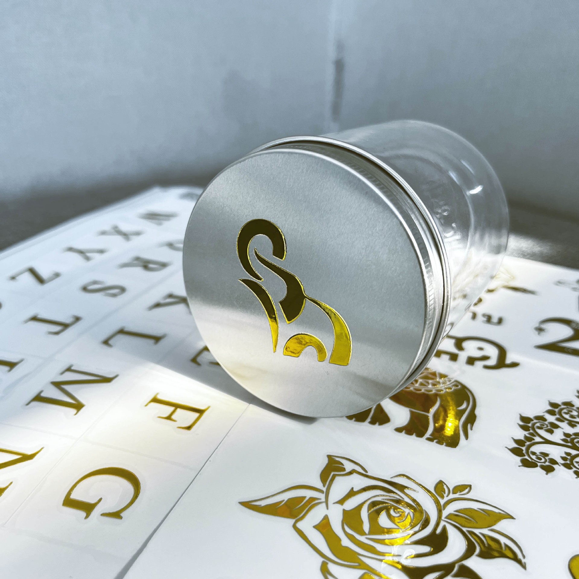 Crystal Custom Metal Peel-Off Adhesive Labels with UV Transfer Printing for Agriculture Use Irregular Shape