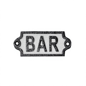 Letrero de Barra Grande de hierro fundido para decoración Compre letrero y placa general personalizados para decoración de paredes que se venden a precios baratos - Product Image 1