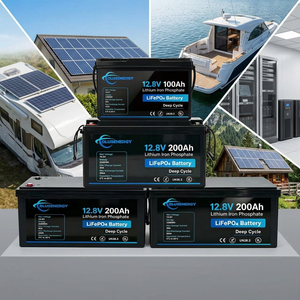แบตเตอรี่ลิเธียมไอรอนฟอสเฟต LiFePO4 สำหรับโซลาร์เซลล์ OEM/ODM 12V 24V 48V 100Ah 150Ah 200Ah 300Ah 400Ah 600Ah พร้อมบลูทูธ - Product Image 1
