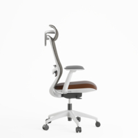 Dossier haut travail Silla appui-tête Anji dos PDG moderne tissu tournant pivotant réglable maille chaise de bureau