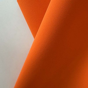 Da tổng hợp giả da lộn <span class=keywords><strong>PU</strong></span> Polyester 1.2mm in logo tùy chỉnh DHM, dùng cho giày - Product Image 4