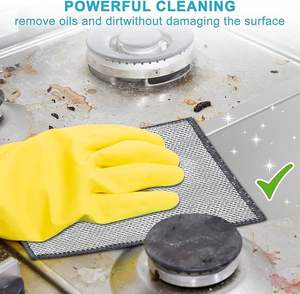 Paquete de 10 Paños de Cocina Metálicos de 3 Capas, Nuevos y Mejorados, Sin Rayones ni Olor, Paño Multiusos para Lavar Platos en Seco y Húmedo - Product Image 3