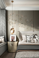 Papier peint mural floral et d'oiseaux de haute qualité personnalisé, imprimé en 3D, gaufré, imperméable, écologique, pour chambre à coucher et salon