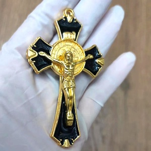 Portachiavi a catena epossidica doni religiosi cristiani incrociano portachiavi In <span class=keywords><strong>oro</strong></span> placcato - Product Image 3