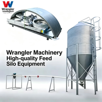 Silo à alimentation en acier galvanisé de 10 tonnes, volume de 15,5 m³, silo de stockage pour élevage de volailles, pour ligne d'alimentation automatique