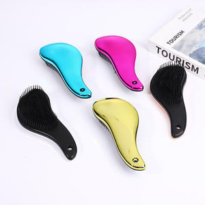 OEM LOGO Perforado Cuero Cabelludo Masaje Cabello Liso Portátil TT Peluquería Peine Hogar Antiestático Anudado Noble Consort Peine - Product Image 1