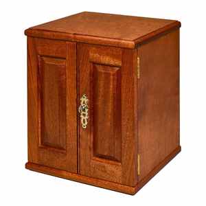 Vitrine à pièces de monnaie en MDF artisanale DS avec 21 plateaux à trous mixtes, forme rectangulaire, personnalisable pour pièces d'or - Product Image 2