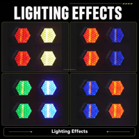 Effet de fond à contrôle pixelisé DMX512 RDM IP33 Vintage pour Club RGB 1*60W, raccordable, doré, avec 36 LED RGB de 3W pour effet de fond