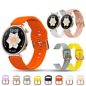 Bracelet intelligent en silicone souple et confortable de 18 mm, design sportif, accessoire de remplacement pour <span class=keywords><strong>Garmin</strong></span> Forerunner 255S/265S/<span class=keywords><strong>Vivomove</strong></span> <span class=keywords><strong>3</strong></span> - Product Image 1