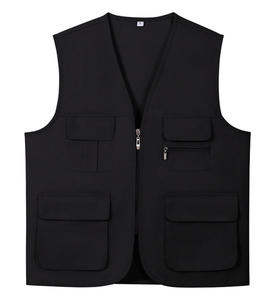 Multi Pockets Cargoes Fisherman Vest Cartoon logo <strong>Waistcoat</strong> for Fishing Hiking Journalist Photography Camping Safari Vest - Product Image 5