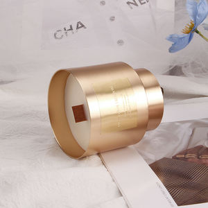 Velas de cera de soja a granel en tarros dorados, aromaterapia con aroma a cigarro de La Habana para relajación, precio al por mayor, regalos corporativos, suministros para hoteles - Product Image 2