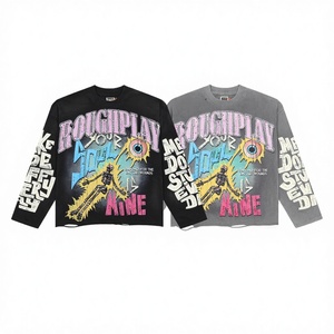 T-shirt à manches longues pour homme, tendance streetwear, imprimé numérique diamant, écologique, nouvelle collection RoughPlay - Product Image 2