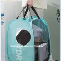 Panier à linge portable ménage vêtements sales maille boîte de rangement pliante 36x58cm