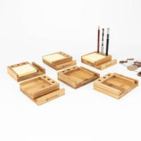 Ensemble de notes adhésives avec logo personnalisé, multifonctionnel, support de rangement de bureau dédié, porte-stylo et notes adhésives, ensemble cadeau avec porte-stylo en bois