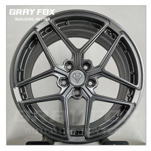 Ruedas Forjadas Monoblock Personalizadas GRAYFOX en Gris Acero de 18 19 20 22 Pulgadas 5x112 5x114.3 para <span class=keywords><strong>Audi</strong></span> Q5 B9 <span class=keywords><strong>A4</strong></span> A6 A7 RS6 C5 C6 B6 <span class=keywords><strong>B7</strong></span> B8 - Product Image 3