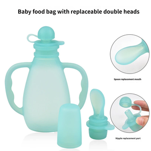 Bolsa Reutilizable de Silicona para Almacenamiento de <span class=keywords><strong>Leche</strong></span> <span class=keywords><strong>Materna</strong></span> <span class=keywords><strong>con</strong></span> Doble Asa, Biberón Dispensador de <span class=keywords><strong>Cereal</strong></span> para Bebés - Product Image 1