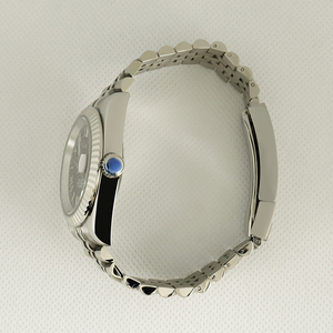 Montre mécanique automatique pour homme classique, haut de gamme, en acier inoxydable 316L, cristal saphir antireflet, aiguille, 3 BAR d'étanchéité - Product Image 3