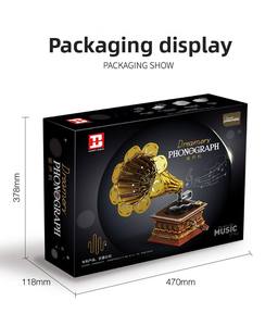 Yuechuang DIY TOY Phonograph Music Manual for Player <b>Plastic</b> Puzzle Assembly Building <b>Block</b> Toy Model 14 Years & up - Product Image 5