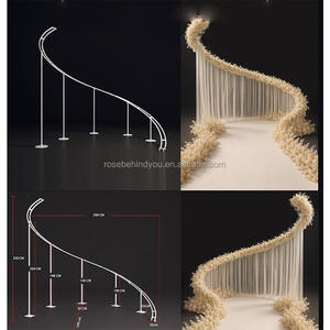 Décor de mariage en métal doré blanc, forme en S, découpe transparente, pour arrière-plan de <span class=keywords><strong>portique</strong></span> - Product Image 5