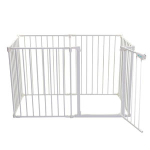 Sichere umwelt freundliche Haustier produkte Erweiterbare versenkbare Haustier zaun häuser Treppen Metallgitter knopf verschluss Feste Tier hunde - Product Image 2