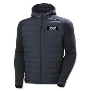 Logotipo personalizado mantener caliente abrigo de invierno con capucha chaqueta acolchada hombre chaqueta de invierno hombres