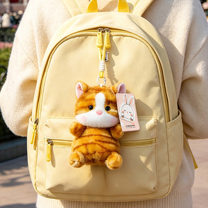 En gros Porte-clés en peluche chaton moelleux avec billes lestées à l'intérieur, breloque de sac en peluche mignonne, jouet en peluche, cadeau créatif pour enfants - Product Image 2