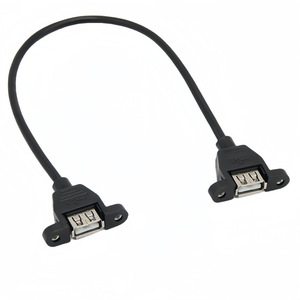 Usb Female To Female Extension Cable 2 Ports Tin Plated <b>Copper</b> With Lug <b>Screw</b> Holes - Product Image 2