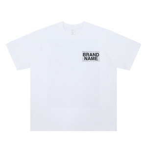 เสื้อยืดโอเวอร์ไซส์ผู้ชาย ผ้าฝ้าย 100% เนื้อหนา สตรีทแวร์  ไม่มีลาย  รับสกรีนโลโก้ แขนสั้น คอกลม - Product Image 5