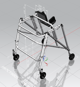 Ruedas <span class=keywords><strong>de</strong></span> bloqueo Walker y rehabilitación plegable Aluminio Pediátrico Posterior Walker Entrenamiento <span class=keywords><strong>de</strong></span> entrenamiento <span class=keywords><strong>de</strong></span> marcha plegable - Product Image 6